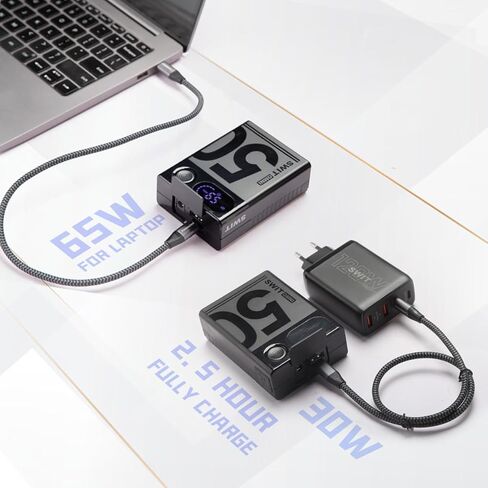 SWIT OMNI-50S V Mount Battery, 50Wh 3.45Ah 14.4V, Mini V Lock Battery with 100W BP, D-TAP, 65W USB-C, 5V─2A USB-A and 5V─2A DC Port, OLED Screen, for Camera, Camcorder, Monitor, Filmmaker in Saudi Arabia