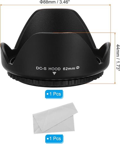 PATIKIL 49mm Camera Lens Hood, Reversible Flower Lens Hood Protector with Cloth for Anti-Reflection Blocks Excess Sunlight Enhance Photography for Nikon, for Fujifilm, for Pentax in Saudi Arabia