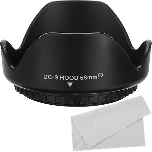 PATIKIL 49mm Camera Lens Hood, Reversible Flower Lens Hood Protector with Cloth for Anti-Reflection Blocks Excess Sunlight Enhance Photography for Nikon, for Fujifilm, for Pentax in Saudi Arabia