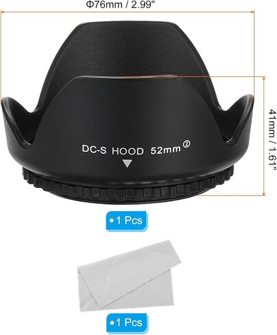 PATIKIL 49mm Camera Lens Hood, Reversible Flower Lens Hood Protector with Cloth for Anti-Reflection Blocks Excess Sunlight Enhance Photography for Nikon, for Fujifilm, for Pentax in Saudi Arabia