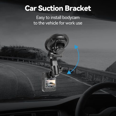 كاميرا الجسم Retevis RT79 4K، كاميرا يتم ارتداؤها على الجسم مع نظام تحديد المواقع العالمي (GPS)، وذاكرة 128 جيجابايت، ورؤية ليلية بالأشعة تحت الحمراء، مع حامل شفط للسيارة، لركوب الدراجات، ورحلة الطريق، وحراس الأمن in Saudi Arabia