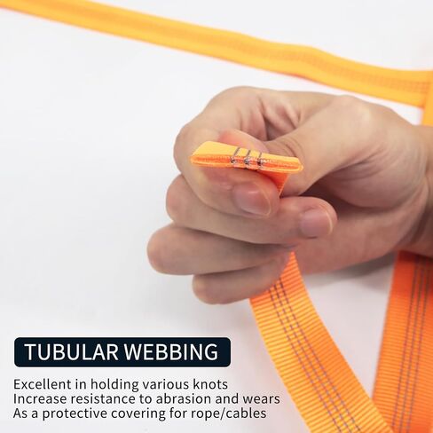 CE UIAA Certified 1 Inch Nylon Webbing Strap/Tubular Climbing Webbing - Heavy Duty Strap for Rescue, Climbing, Harnesses, Rock Work, & Firefighting in Saudi Arabia