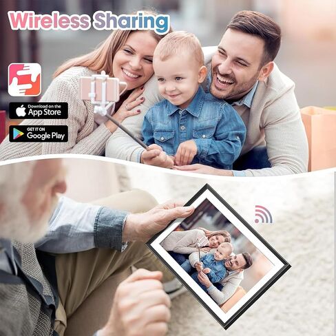 إطار صورة رقمي 10.1 بوصة WIFI مع تطبيق 1280 * 800 IPS HD شاشة تعمل باللمس 32 جيجابايت تخزين إطار صور فيديو كهربائي ذكي عرض الشرائح in Saudi Arabia