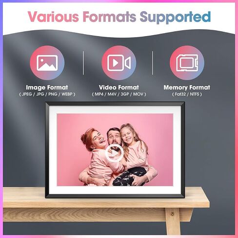 إطار صورة رقمي 10.1 بوصة WIFI مع تطبيق 1280 * 800 IPS HD شاشة تعمل باللمس 32 جيجابايت تخزين إطار صور فيديو كهربائي ذكي عرض الشرائح in Saudi Arabia
