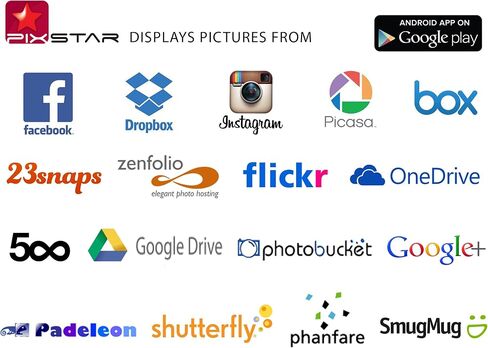 إطار صور رقمي Pix-Star مقاس 10.4 بوصة بتقنية Wi-Fi Cloud FotoConnect XD مع البريد الإلكتروني وموفري الخدمات عبر الإنترنت وتطبيق iPhone وAndroid وDLNA ومستشعر الحركة (أسود) in Saudi Arabia