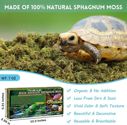 Riare 2.6LB قسط الطحالب الطحالب للزواحف- 10QT الطبيعية الحية الطحلب الزواحف الطحالب الفراش ل Terrarium، الفقس، غابة الطحالب الطحالب الزواحف الركيزة للثعابين، أبو بريص، السلاحف، الضفادع، ليوبارد in Kuwait