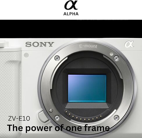Sony Alpha ZV-E10 APS-C Mirrorless Vlog Camera with Interchangeable Lens - 4K Video, Flip Screen Bundle with Shotgun Microphone, 128GB SD Card, Corel Editing Software, and accessories (6 Items) in Saudi Arabia