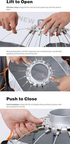 Godox QR-P70 70 cm QR-P90 90 cm QR-P120 120 cm Quick Release Parabolic Deep Softbox + Honeycomb Grid for Bowens Mount Studio Flash (Godox QR-P120 + Honeycomb Grid) in Saudi Arabia