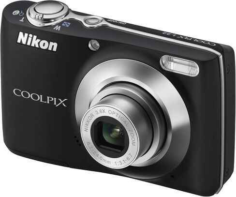 كاميرا Nikon Coolpix L22 12.0 ميجابكسل رقمية مع تكبير بصري 3.6x وشاشة LCD 3.0 بوصة (أسود) (الطراز القديم) (متجدد) in Saudi Arabia