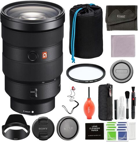 Sony FE 24-70mm F2.8 GM Full Frame Zoom Lens with Lens Pouch, Rear Lens Cap, Starter Kit, Dust Blower, Filter Case, Cap Leash | 82MM Protection -Digital HD in Saudi Arabia