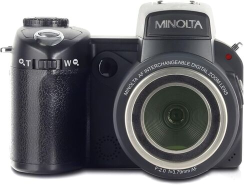 كاميرا MINOLTA MN24Z 33 ميجابكسل ذات التركيز التلقائي / 1080 بكسل FHD الرقمية مع مجموعة عدسات قابلة للتبديل (أسود) مع 4xAA مع شاحن + بطاقة ذاكرة 32 جيجابايت + حامل ثلاثي القوائم لمدونات الفيديو + ملحقات in Kuwait