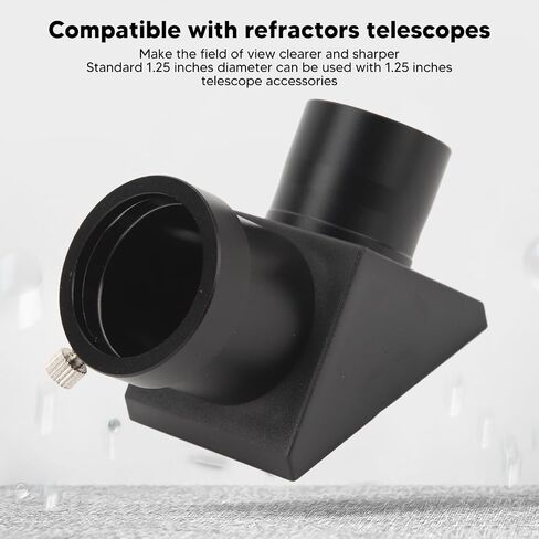 1.25 Inches 90 Degree Zenith Diagonal Mirror for Refractor Telescopes, Erecting Prism Optical Prism Inside, for Astronomical Visual Astrophotography in Saudi Arabia