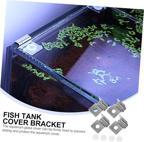 POPETPOP 4 قطع غطاء خزان الأسماك قوس المظلة كليب غطاء حوض السمك قوس غير القابل للصدأ يدعم حوض السمك الاكريليك كليب خزان الأسماك مقاطع الاكريليك بدون إطار عدم الانزلاق خزان الأسماك المشبك الفولاذ المقاوم للصدأ in Kuwait