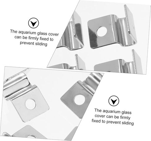 POPETPOP 4 قطع غطاء خزان الأسماك قوس المظلة كليب غطاء حوض السمك قوس غير القابل للصدأ يدعم حوض السمك الاكريليك كليب خزان الأسماك مقاطع الاكريليك بدون إطار عدم الانزلاق خزان الأسماك المشبك الفولاذ المقاوم للصدأ in Kuwait