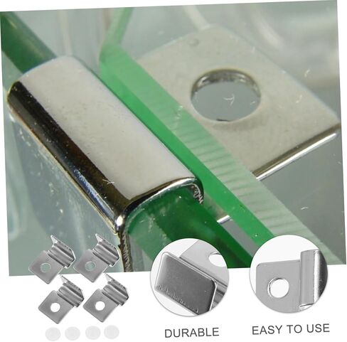 POPETPOP 4 قطع غطاء خزان الأسماك قوس المظلة كليب غطاء حوض السمك قوس غير القابل للصدأ يدعم حوض السمك الاكريليك كليب خزان الأسماك مقاطع الاكريليك بدون إطار عدم الانزلاق خزان الأسماك المشبك الفولاذ المقاوم للصدأ in Kuwait