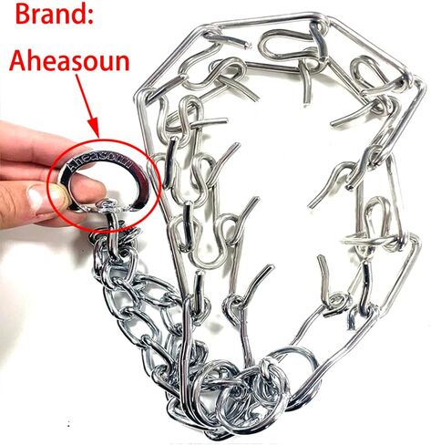 Prong Collars for Dogs, No Pull Dog Collar, Dog Training Collar for Large Medium Small Dogs, Stainless Steel Adjustable with Comfort Rubber Tips (Large, 4.0mm, 23.6-Inch) in Kuwait