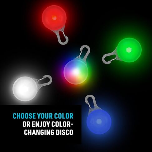 Nite Ize SpotLit XL ضوء حلقة تسلق قابل لإعادة الشحن - مشبك سلسلة مفاتيح مع ضوء LED - مشبك ضوء متغير اللون للياقات أو المفاتيح - قرص O Select in Saudi Arabia