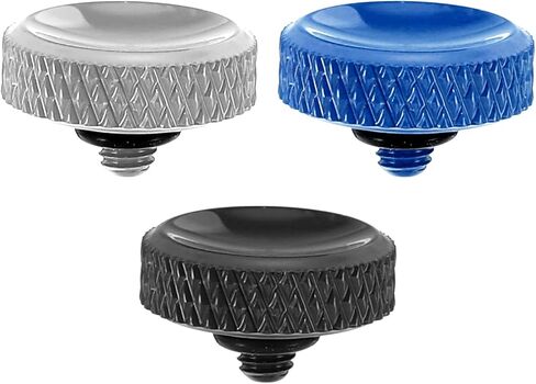 PATIKIL Camera Shutter Button, 3 Pack Soft Shutter Release Button Pure Copper Camera Button Carved Suitable for DSLR/SLR Camera, Blue Black Silver in Saudi Arabia