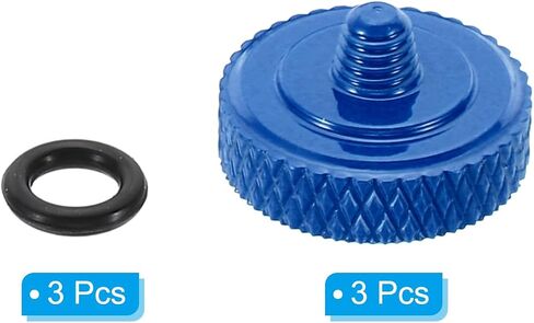 PATIKIL Camera Shutter Button, 3 Pack Soft Shutter Release Button Pure Copper Camera Button Carved Suitable for DSLR/SLR Camera, Blue Black Silver in Saudi Arabia