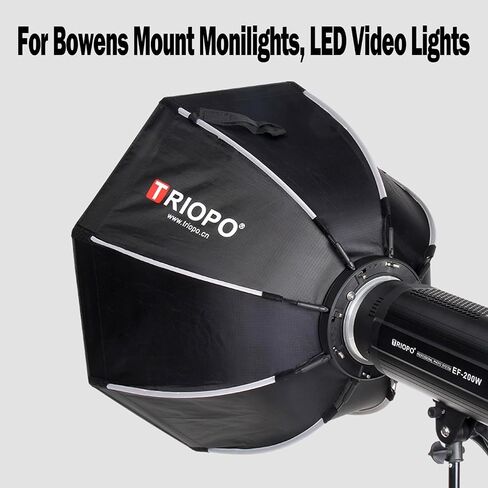 Triopo Softbox 35.4in/90cm صناديق ناعمة مثمنة مع شبكة قرص العسل، سريعة الإصدار بوين جبل مظلة التصوير الفوتوغرافي Softbox تعديل الضوء الناشر لبوين جبل Monolight LED أضواء الفيديو (K2-90) in Kuwait