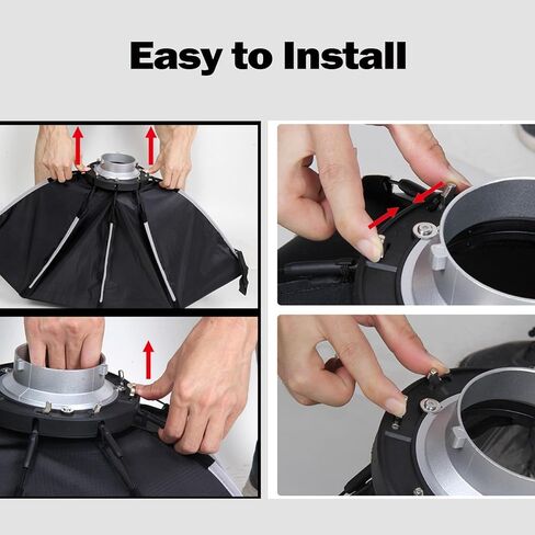 Triopo Softbox 35.4in/90cm صناديق ناعمة مثمنة مع شبكة قرص العسل، سريعة الإصدار بوين جبل مظلة التصوير الفوتوغرافي Softbox تعديل الضوء الناشر لبوين جبل Monolight LED أضواء الفيديو (K2-90) in Kuwait