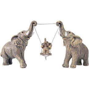 TOHLUCS Elephant Statue.Gold Elephant Gifts for Women,Mom.Elephant Figurines Brings Good Luck.Home Decor Ornaments for Living Room,Table Centerpiece,Shelf,Office(Gold)