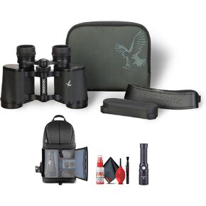 Swarovski Optik 8x30mm Habicht W Waterproof Porro Prism Binocular (54013) + Cleaning Kit + Led FlashLight + Padded Backpack