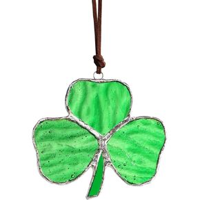 Handmade Stained Glass Monstera Leaf Sun Catcher Hanging Glass Suncatcher for Window Panel Pendant for Home Decor