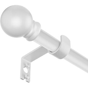 SMODBRODRE Curtain Rods for window 32 to 48, Nickel 5/8 inch Splicing Curtain Rods, Single Window Curtain Rod Set with Brackets, Decorative Blackout Metal Curtain Rods