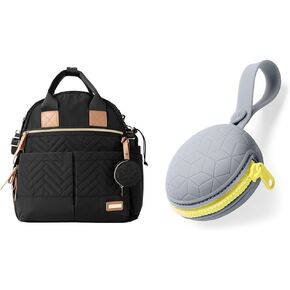 Skip Hop Baby Diaper Bag and Travel Essentials Gift Set with Diaper Bag, Wipes Case, and Pacifier Pocket, Suite