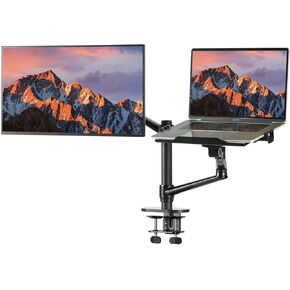 حامل شاشة وكمبيوتر محمول من Selens بأذرع مزدوجة، حامل مكتب يناسب استوديو التصوير الفوتوغرافي واستوديو البث والمكتب المنزلي لأجهزة الكمبيوتر المحمول مقاس 17 بوصة بحد أقصى وشاشات كمبيوتر مقاس 32 بوصة in Kuwait