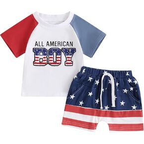 Sejardin Toddler Baby Boy Summer Clothes Cute Letter Print Short Sleeve T Shirt Tops and Drawstring Shorts Playwear Outfits