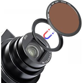 Kase Wolverine Magnetic ND64 Neutral Density ND Lens Filter with Adapter Ring for Sony ZV-1 ZV1 / RX100 VII VI V III II/for Canon G7 X Mark II/Coolpix S7000, Compact Camera Accessories