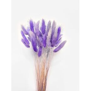 120pcs Bunny Tails Dried Flowers Plant Boho Pampas Grass 17 inch for Home Decor Wedding Bouquet Natural Flower Arrangements (Burnt Orange)