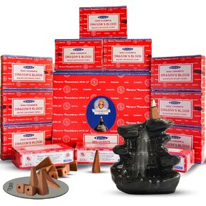 Californian White Sage Backflow Incense Cones for Waterfall Aromatic Smoke Fountain Haze Falls and Mat Bundle - Pack of 12 in Kuwait