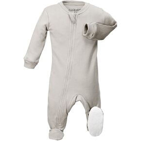 zippyjamz – Zipper Organic Sleeper Footed Onesies Sleeper Baby Pajamas with Inseam Zipper