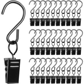 50 Pack Clip String Lights, Curtain Clips,Photos Clip,Curtain Hooks,Christmas Party Decor Supplies for Tent Camp Awning Light Photo Display Decoration,Hanging Tablecloth Towel Clips