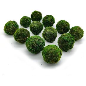 DAYDAYPICK Handmade Natural Green Moss Decorative Balls Set Vase Bowl Filler for Home Garden Decors Party Wedding Display Supplies Photo Props (3.5''-Set of 6)