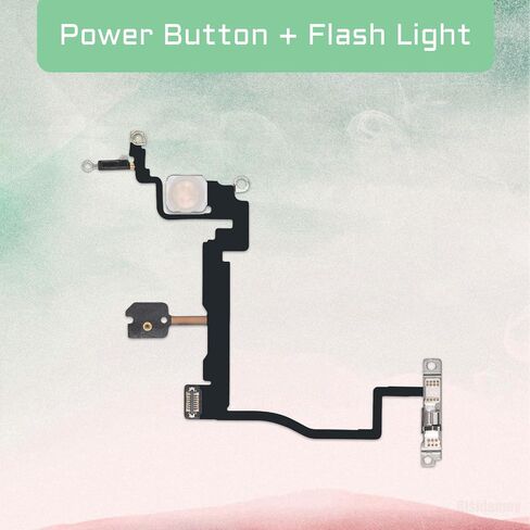 استبدال كابل ضوء الفلاش المرن لزر الطاقة لهاتف iPhone 11 PRO، إصلاح تشغيل/إيقاف التحكم في الميكروفون، مفتاح كابل ضوء الفلاش مع حامل معدني لميكروفون التجميع لـ 11Pro in Saudi Arabia