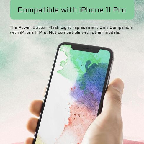 استبدال كابل ضوء الفلاش المرن لزر الطاقة لهاتف iPhone 11 PRO، إصلاح تشغيل/إيقاف التحكم في الميكروفون، مفتاح كابل ضوء الفلاش مع حامل معدني لميكروفون التجميع لـ 11Pro in Saudi Arabia