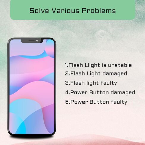 استبدال كابل ضوء الفلاش المرن لزر الطاقة لهاتف iPhone 11 PRO، إصلاح تشغيل/إيقاف التحكم في الميكروفون، مفتاح كابل ضوء الفلاش مع حامل معدني لميكروفون التجميع لـ 11Pro in Saudi Arabia