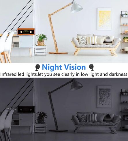 Hidden Camera HD 1080P Mini Hidden Camera,WiFi Wireless Nanny Camera Home Security Surveillance Cameras with Motion Detection, Night Vision, Remote Viewing for iOS/Android Phone APP, AM010 in Saudi Arabia