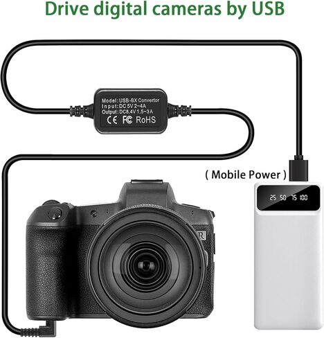 LP-E10 الدمية بطارية USB سلك الطاقة ACK-E10 إمدادات الطاقة DR-E10 DC مقرنة عدة لكاميرات Canon EOS Rebel T7 T6 T5 T3 1100D 1200D 1300D 1500D 2000D، Kiss X50 X70 X80 X90. in Kuwait