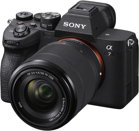 Sony a7 IV Mirrorless Camera with 28-70mm Lens ILCE-7M4K/B, 64GB Memory Card, Filter Kit, Wide Angle Lens, Telephoto Lens, Color Filter Kit, Lens Hood, Bag, and More in Saudi Arabia