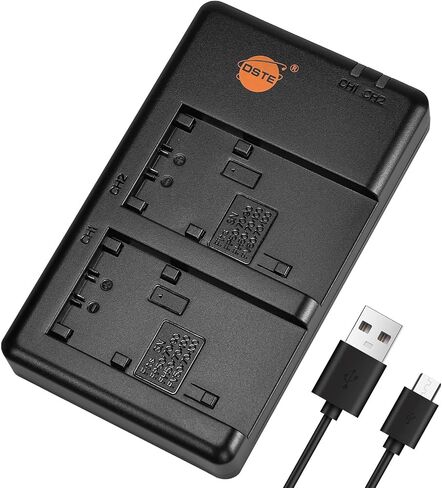 شاحن بطارية مزدوج سريع DSTE متوافق مع سوني NP-FP30 NP-FP50 NP-FP60 NP-FP70 NP-FP90 NP-FH30 NP-FH60 NP-FH70 NP-FH100 NP-FV50 NP-FV60 NP-FV70 NP-FV100 بطارية BC- شاحن تي ار في BC-VH1 AC-VQH10 in Saudi Arabia