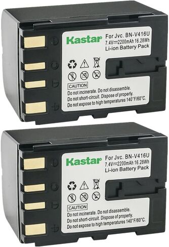 Kastar BN-V416 Battery 3-Pack Replacement for JVC GY-HD100, GY-HD101, GY-HD110, GY-HD111, B-9556, B9556, JY-HD10, JY-HD10U, JY-VS200, JY-VS200U, CU-VH1, CU-VH1US, GR-33, GR-4000, GR-D20 Camera in Saudi Arabia