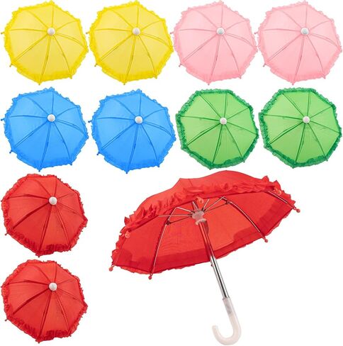 AUEAR, 10 Pack Mini Umbrella Cute Tiny Umbrellas for Photography Studio Posing Props Home Decoration Supplies (5 Colors) in Saudi Arabia