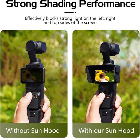 O'woda Screen Sun Hood for DJI Osmo Pocket 3 - Foldable Sunshade Camera Screen Visor Shield for DJI Osmo Pocket 3 Accessories in Saudi Arabia