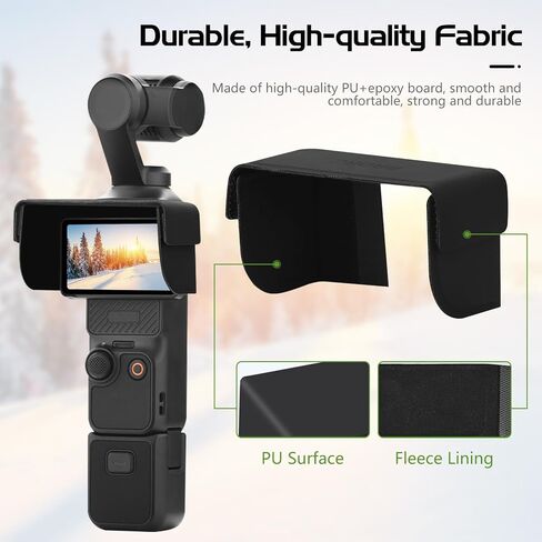 O'woda Screen Sun Hood for DJI Osmo Pocket 3 - Foldable Sunshade Camera Screen Visor Shield for DJI Osmo Pocket 3 Accessories in Saudi Arabia