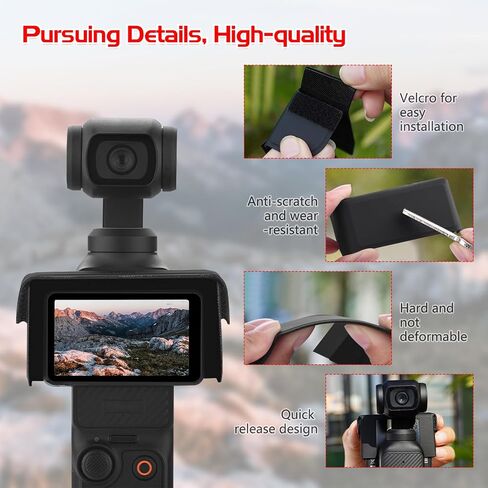 O'woda Screen Sun Hood for DJI Osmo Pocket 3 - Foldable Sunshade Camera Screen Visor Shield for DJI Osmo Pocket 3 Accessories in Saudi Arabia